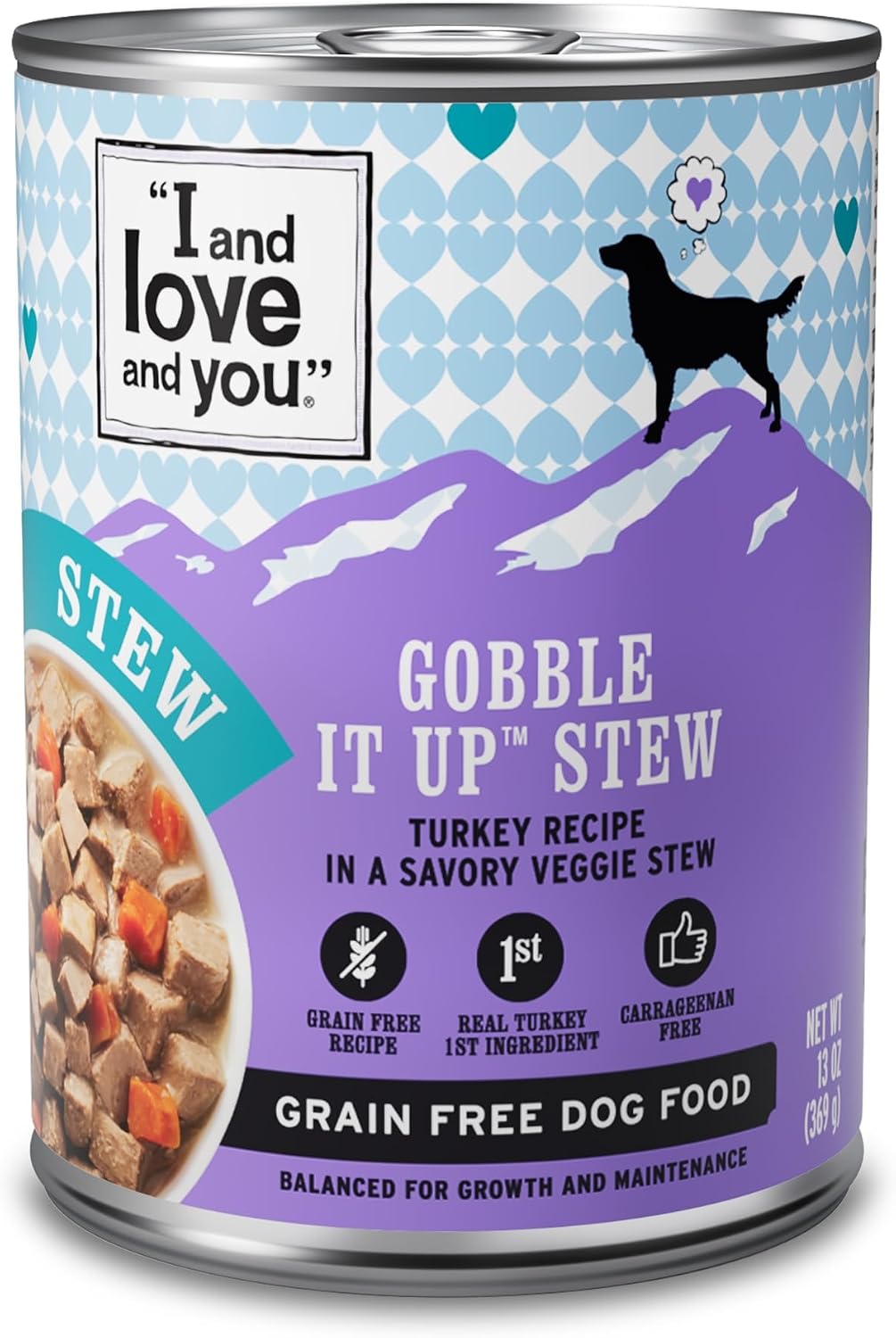 I and love and you Wet Dog Food - Baad Mooon On The Rise Variety Pack - Beef + Lamb, Grain Free, Filler Free 13oz can, 6pk - Image 10