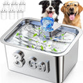 Lesotc 3 Gallon stainless steel dog water fountain front view