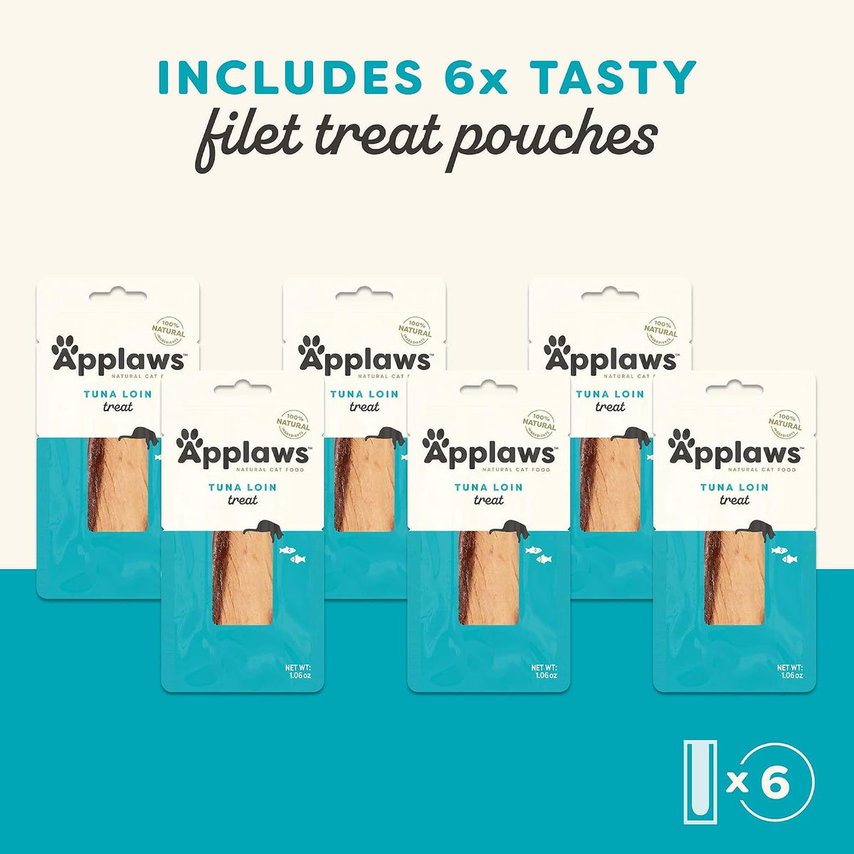 Applaws grain free cat treats side view 6 pack