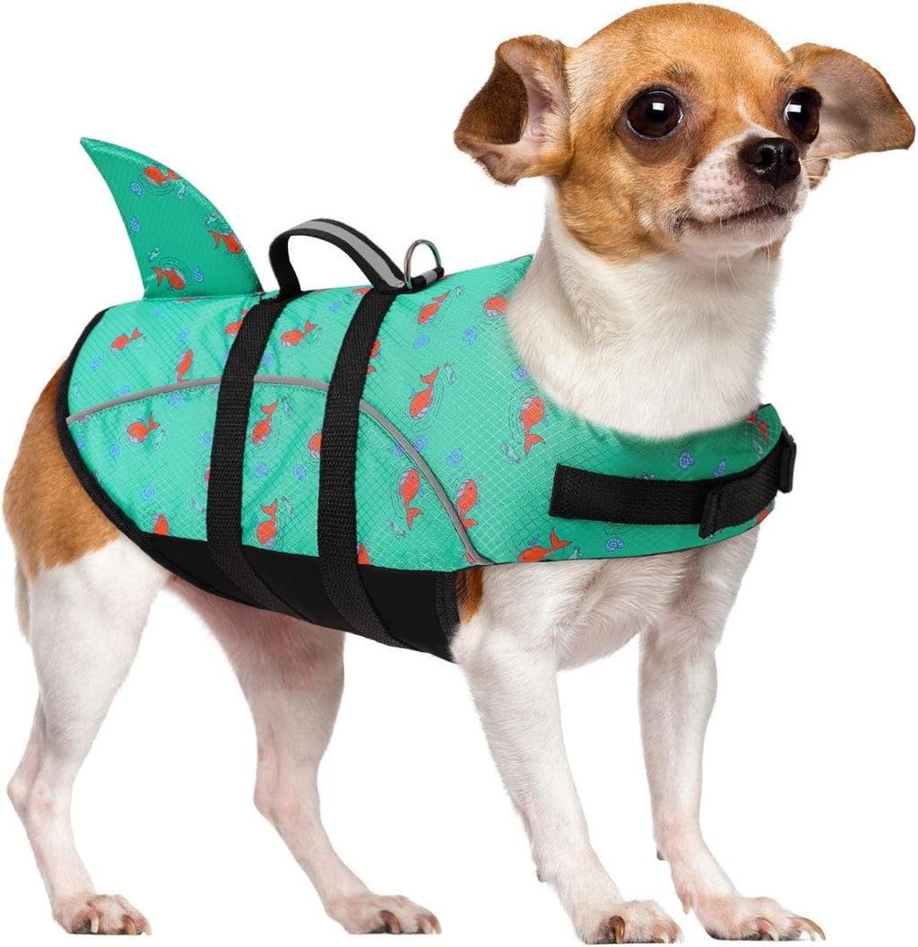 Ripstop Dog Life Jacket Shark Life Vest for Dogs, Safety Lifesaver with High Buoyancy and Lift Handle for Small and Medium BreedsRose Red XS - Image 11