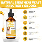 ZZTRMY dog ear infection treatment drops showing natural ingredients panel