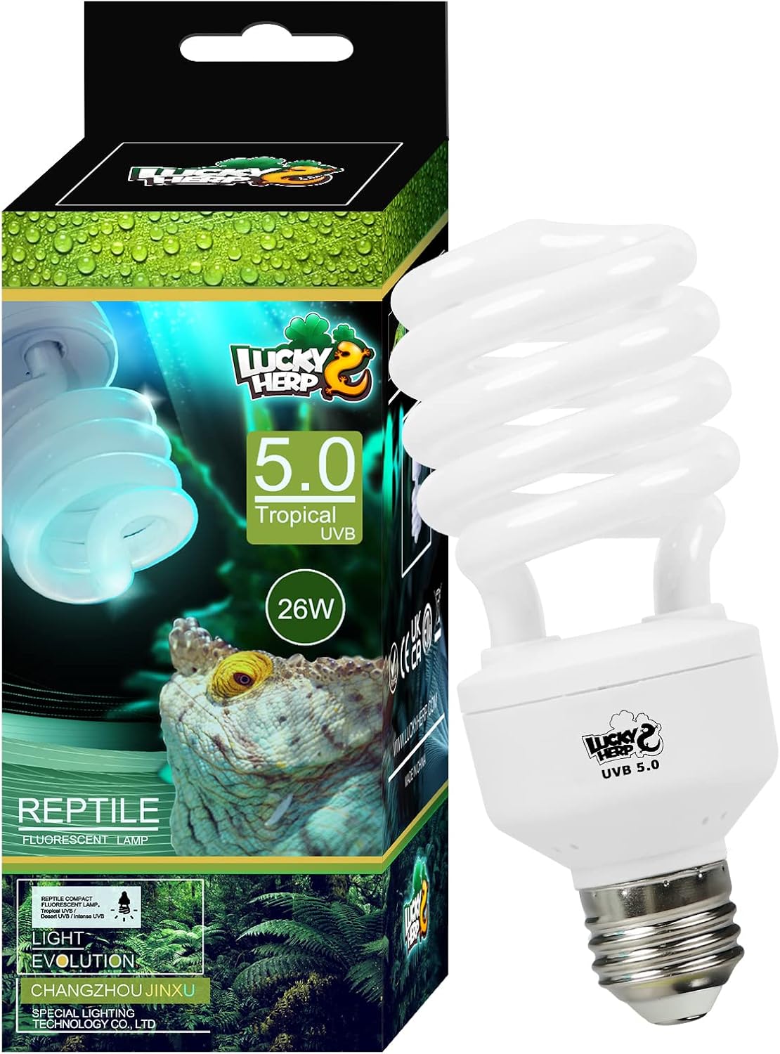 LUCKY HERP Desert UVA UVB Reptile Light Bulb 10.0 26W Compact Fluorescent Lamp - Image 10