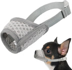 Mayerzon dog muzzle front view breathable mesh puppy mouth guard