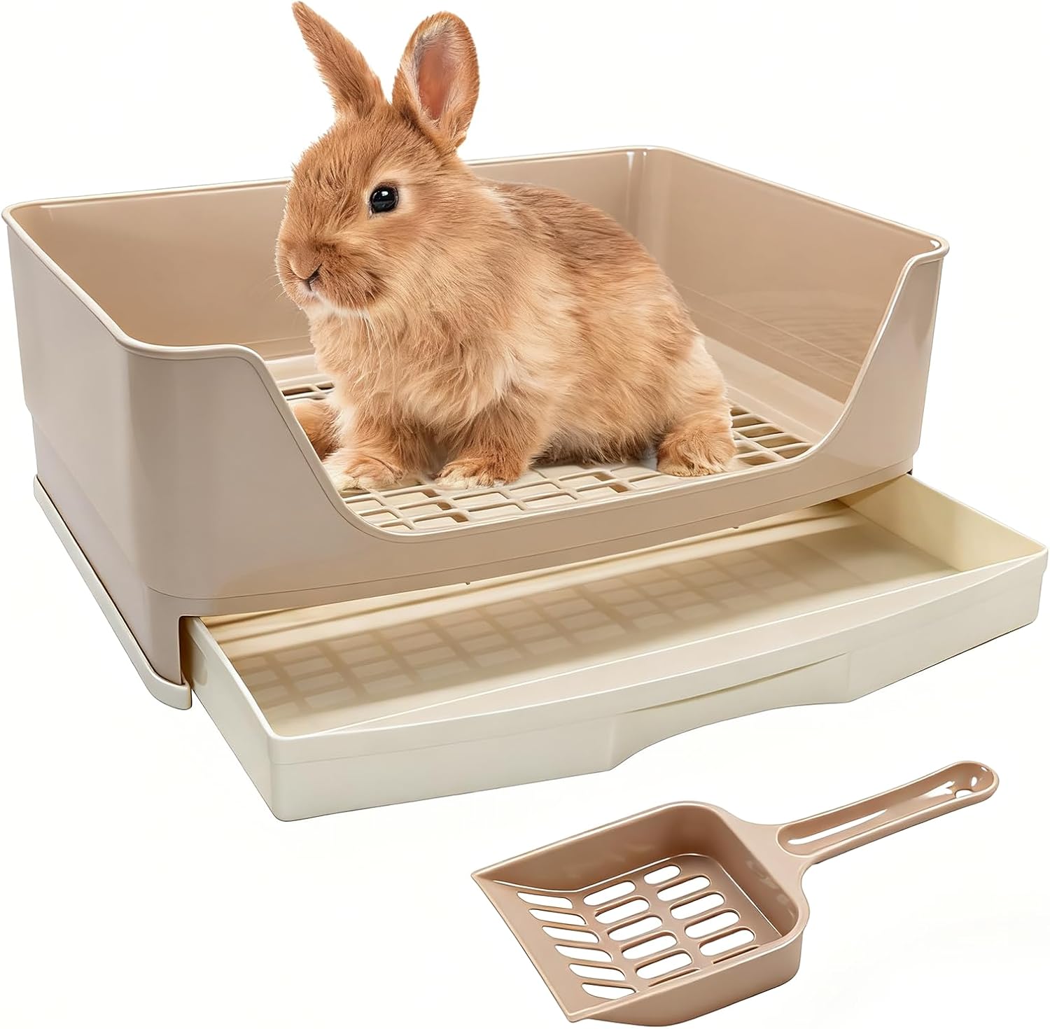 Bwogue large rabbit litter box front view
