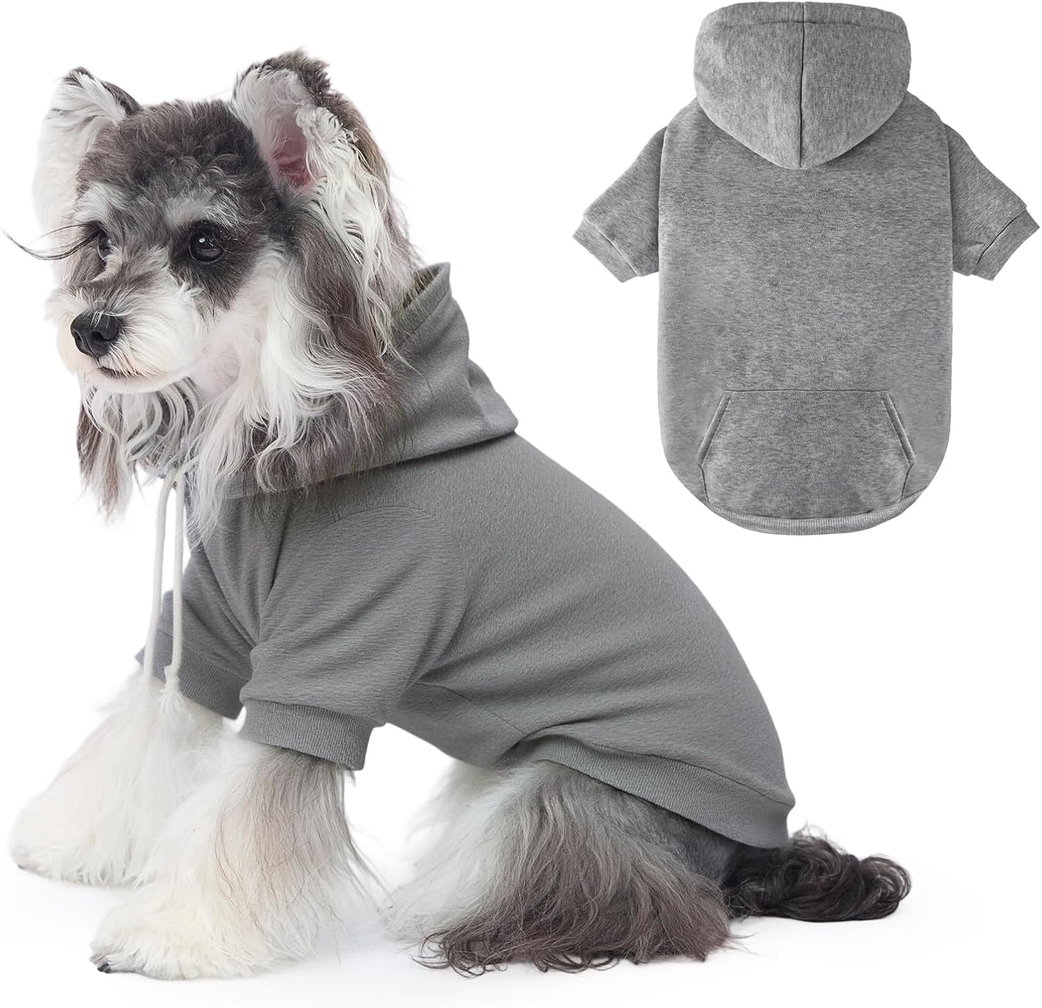 Dog Basic Hoodie Soft Dog Clothes Cold Weather Sweaters for Medium Large Dogs Cozy Fabric Warm Sweatshirt with Leash Hole for Boys (Black, X-Large (35-55 lbs)) - Image 15