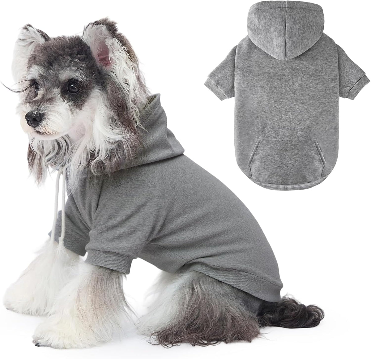 Dog Basic Hoodie Soft Dog Clothes Cold Weather Sweaters for Medium Large Dogs Cozy Fabric Warm Sweatshirt with Leash Hole for Boys (Black, X-Large (35-55 lbs)) - Image 15