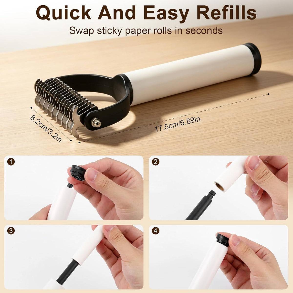 Complete packaging view of the authentic Txibi double sided pet grooming comb for cats and dogs.