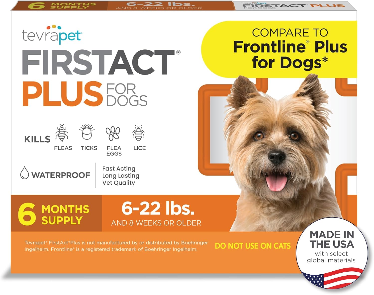 FirstAct Plus Flea Treatment for Dogs, Small Dogs 6-22 lbs, 3 Doses, Same Active Ingredients as Frontline Plus Flea and Tick Prevention for Dogs - Image 9