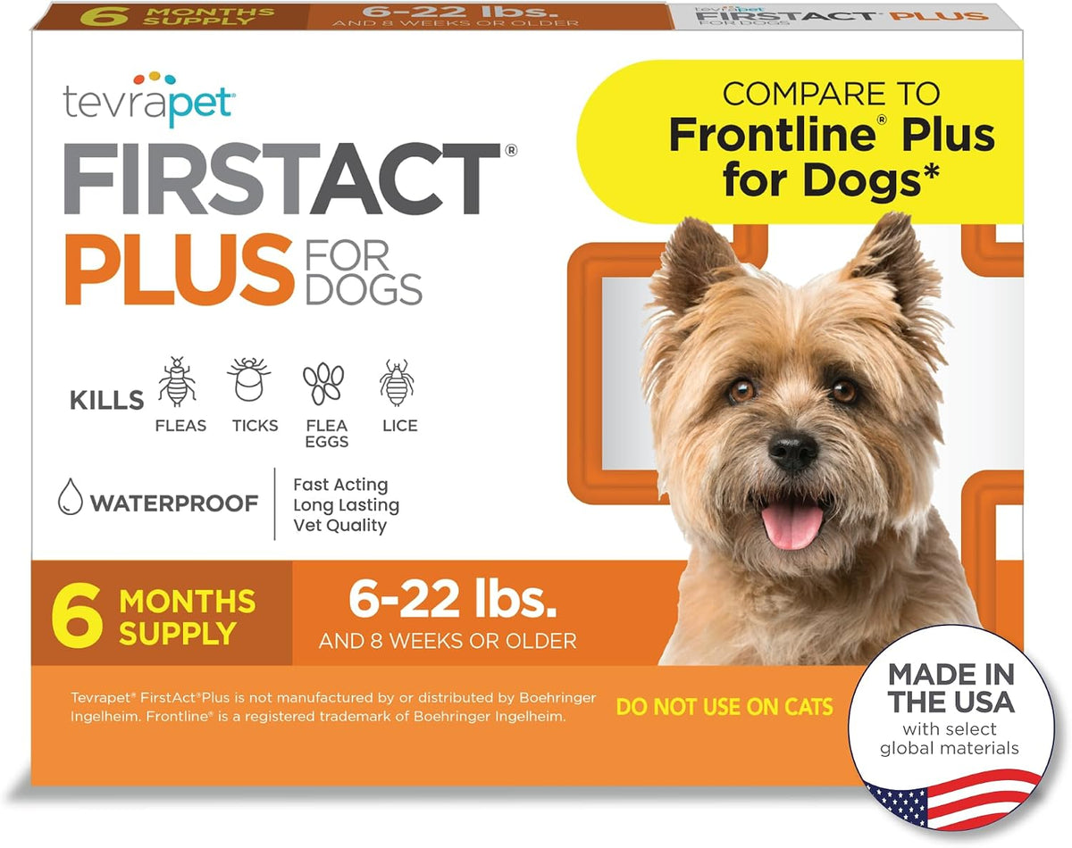 FirstAct Plus Flea Treatment for Dogs, Small Dogs 6-22 lbs, 3 Doses, Same Active Ingredients as Frontline Plus Flea and Tick Prevention for Dogs - Image 9