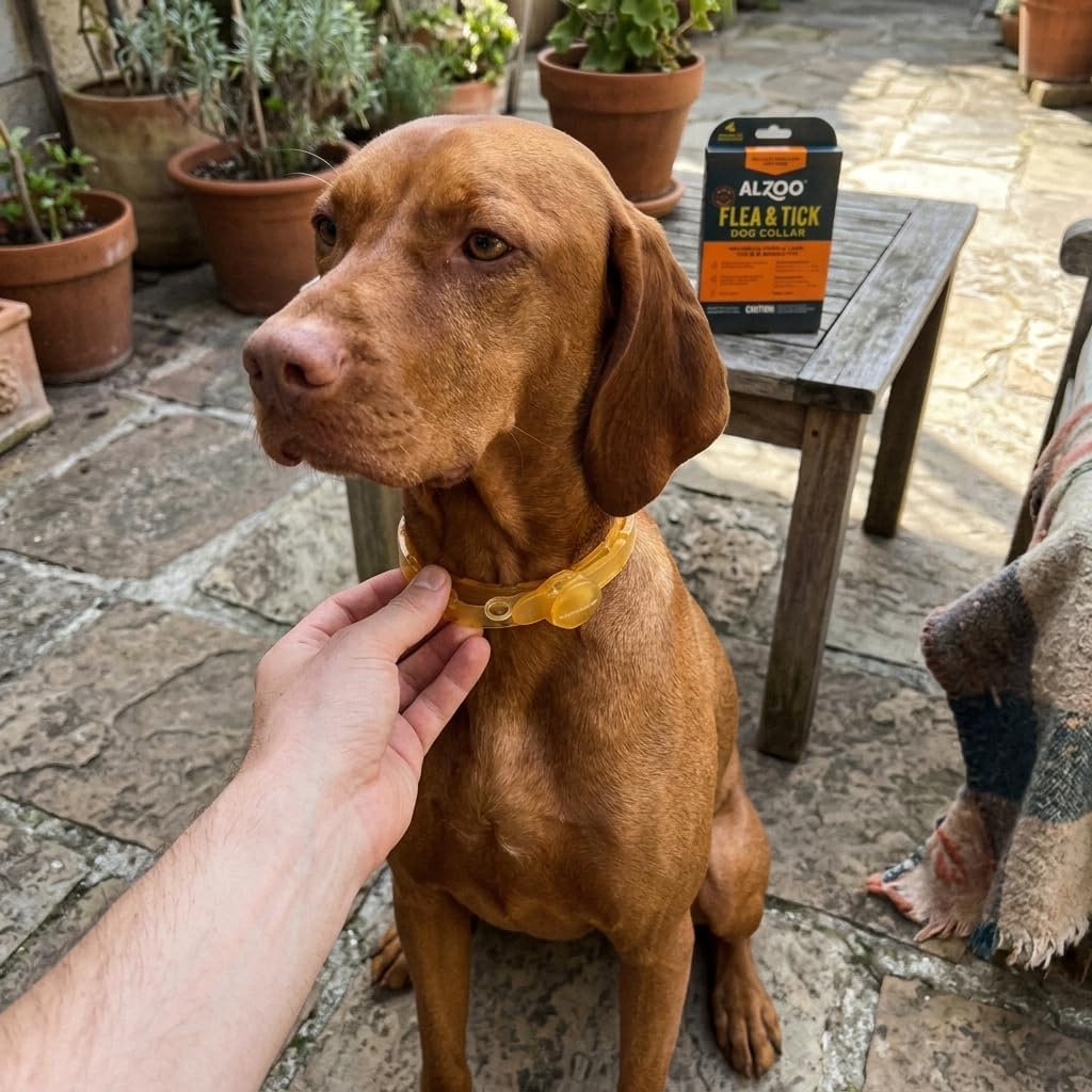 Alzoo flea and tick collar set for dogs