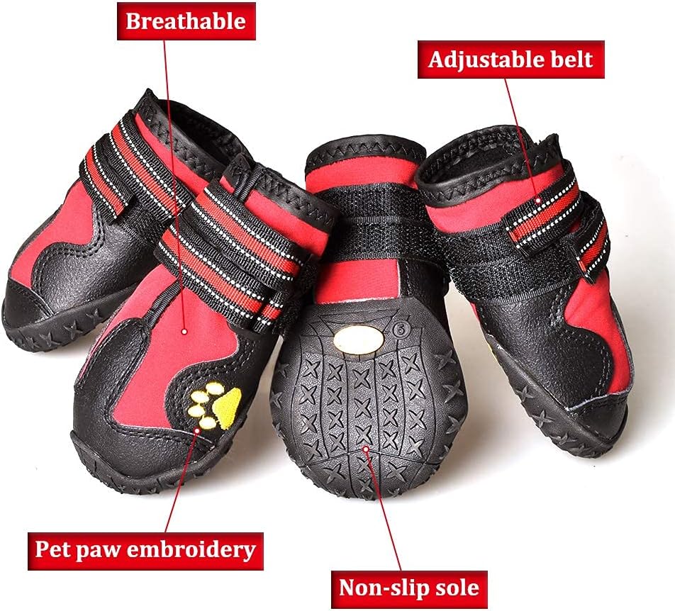 Close up of adjustable straps on CovertSafe waterproof dog boots