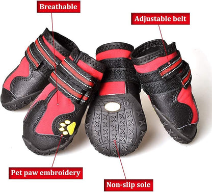 Close up of adjustable straps on CovertSafe waterproof dog boots