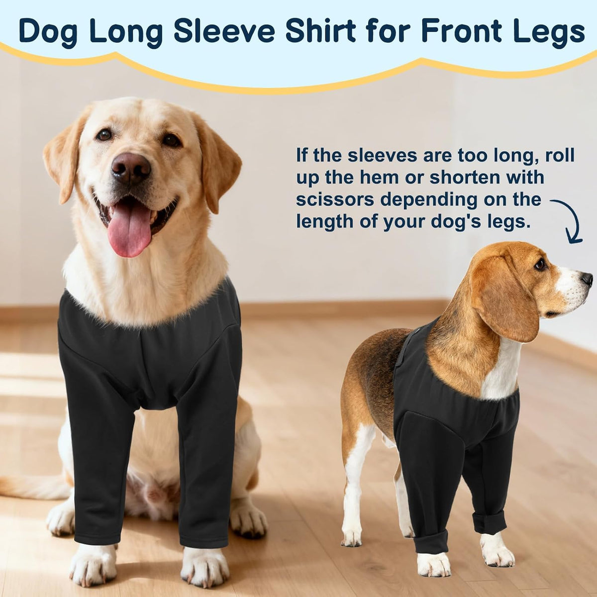Barkless dog wound protection sleeve for large dogs packaging view imported pet supplies.