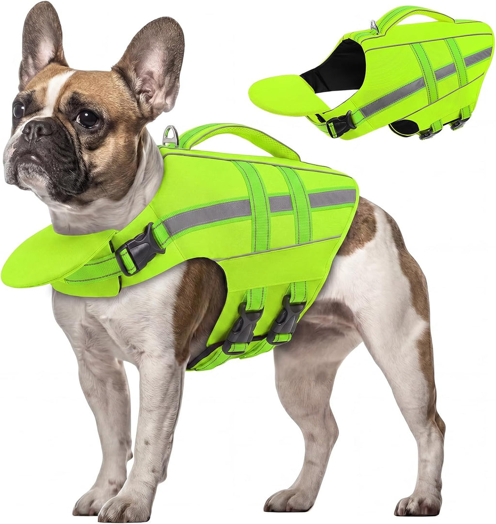 Dog Life Jacket Dog Life Vest for Swimming Boating with Detachable Front Chin Float High Buoyancy Pool Lifesaver Adjustable Reflective Ripstop Pet Preserver with Rescue Handle(Turquoise, 2XL) - Image 15