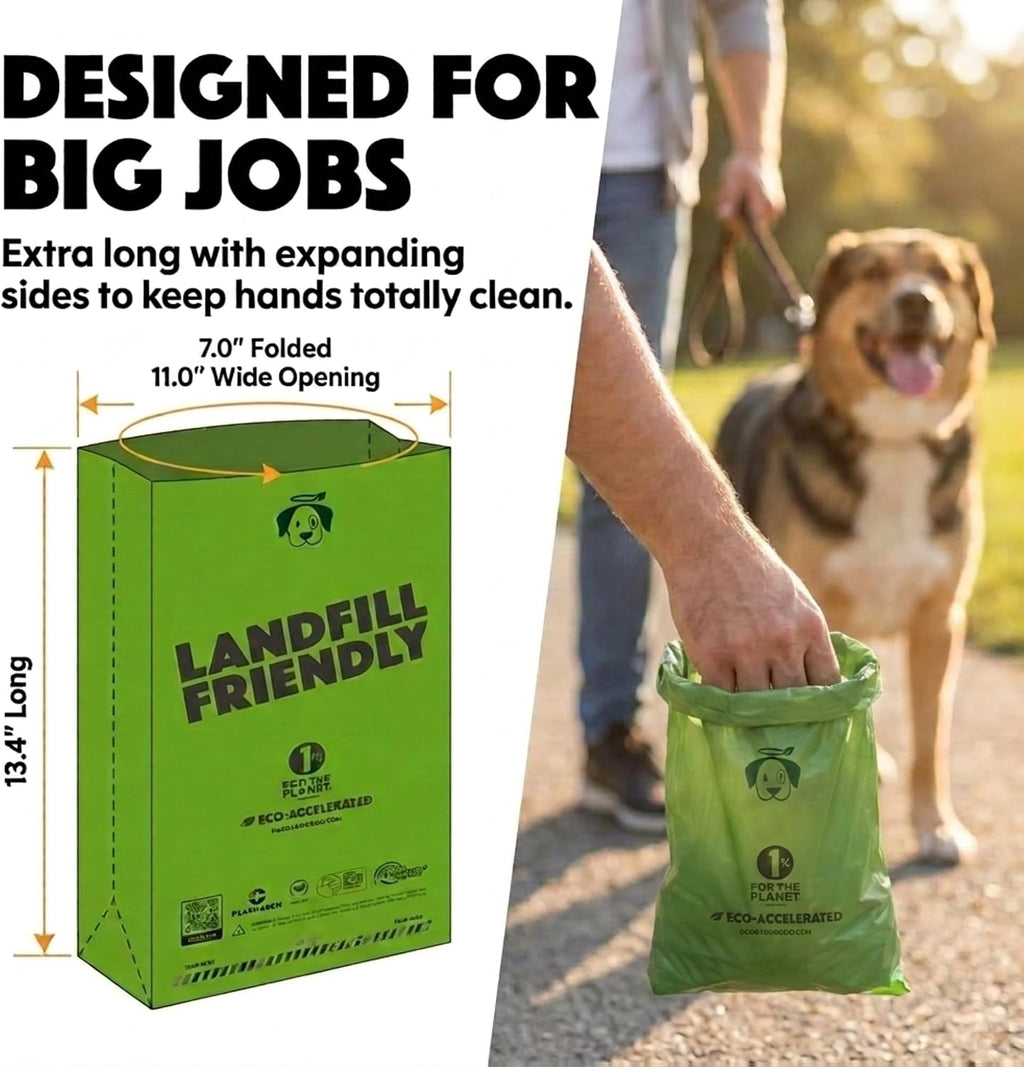 Box of one hundred eighty count unscented doggy waste bags for daily walks.