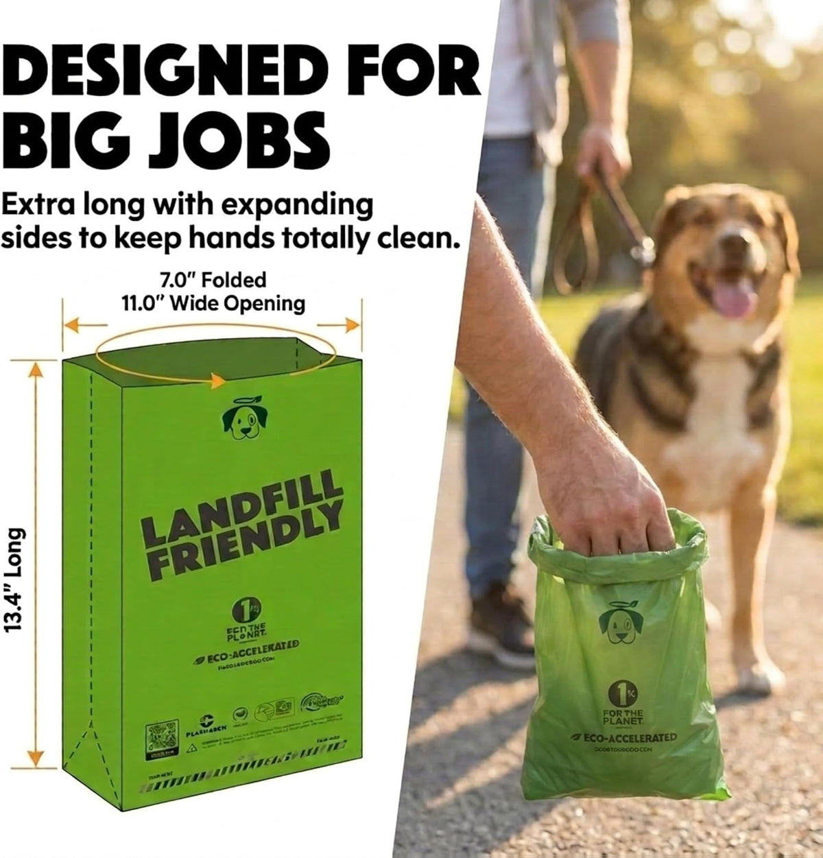 Box of one hundred eighty count unscented doggy waste bags for daily walks.