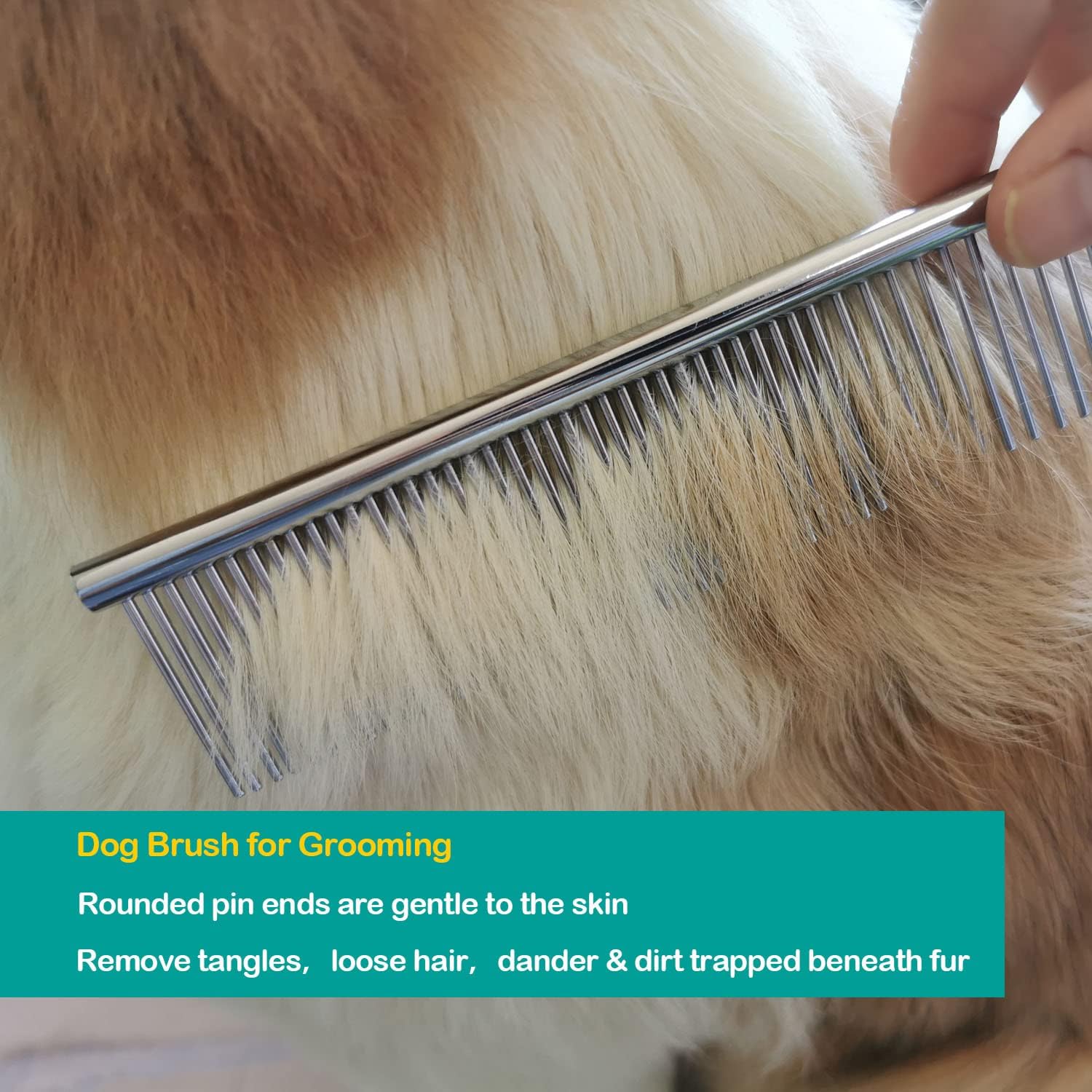 Elfirly professional anti static pet undercoat rake and comb set