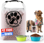 Pet Food Storage Bag for Travel - Transparent Leak-Proof Dog Food Container with Roll-Top Closure, Keeps Kibble Fresh for Camping Trip, Dog Boarding, Weekend Getaways (14 Cups) - Image 10