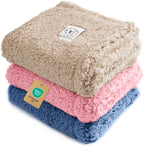 Luciphia 1 Pack 3 Calming Dog Blanket Fluffy Premium Fleece Pet Blankets Soft Sherpa Throw for Dogs Puppy Cat Grey/Beige/HazeBlue Small (23" x16") - Image 13