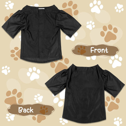 GraduatePro black pet graduation outfit with golden tassel close up