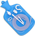 Diuciuhr Enema Bag Kit front view showing blue 2 liter bag and accessories