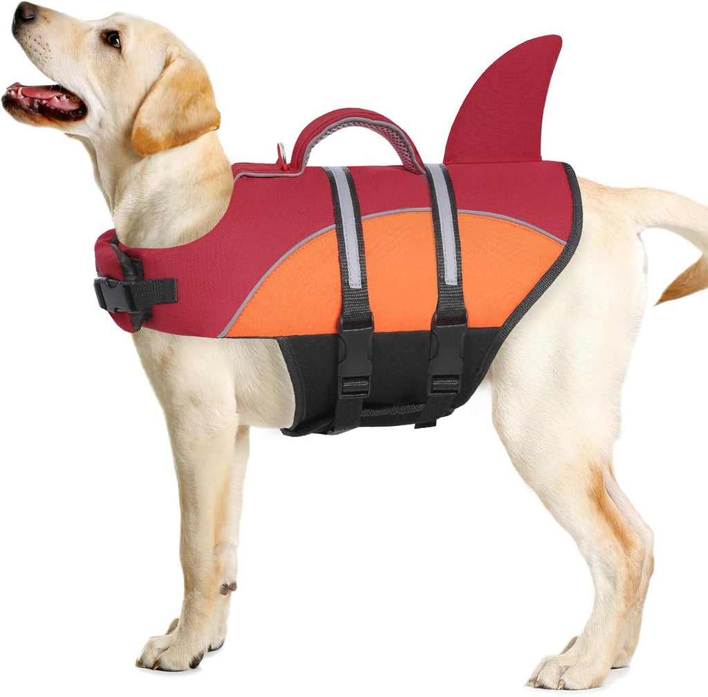 Queenmore Dog Life Jacket Small Dog Life Vest for Swimming Boating in Pool Lake with Shark Fin, Rescue Handle, Leash Hook, Reflective Strip,Light Weight - Image 14