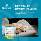 Authentic NaturVet imported feline relaxation chews back of bag instructions