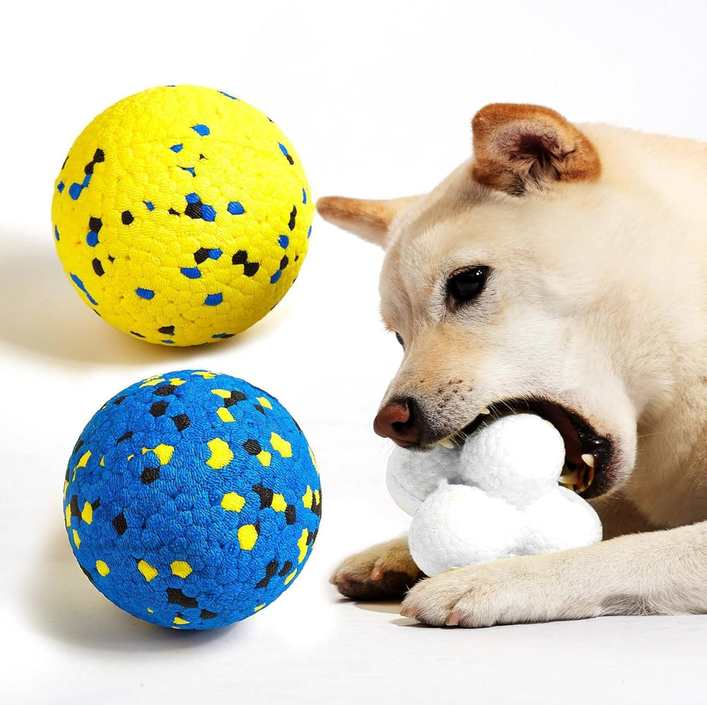 Kimee Dog Balls Tennis Ball Toys Dog Toys for Aggressive Chewers Durable Teething Chew Toys Water Toy Fetch Ball for Large Medium Small Dog and Puppies (4 Balls) - Image 13