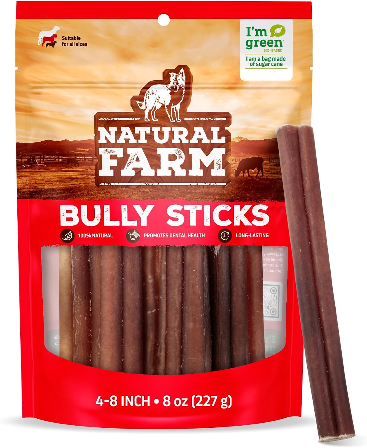 Natural Farm Odor-Free Bully Sticks (4-8", 16oz) ALL-NATURAL Long-Lasting Chews, 100% Beef Pizzle, Grass-Fed, Grain-Free, Hormone-Free, Protein for Muscle Development & Energy, Perfect For Medium Dogs - Image 12