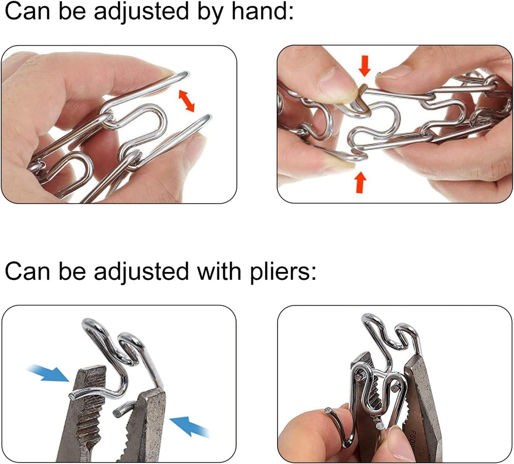 JIPIMON heavy duty rust resistant anti pull dog collar extension pieces