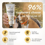 Premium medical grade Manuka honey ointment for pet skin irritation relief