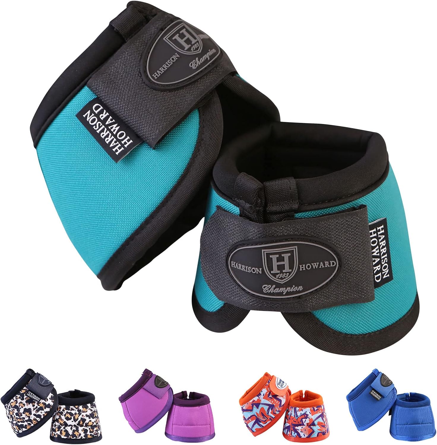 Harrison Howard Horse Bell Boots Overreach Bell Boots No-Turn Bell Boots for Horse-Durable Protective Hoof Boot - Image 11