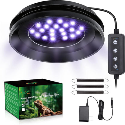 UVB Light for Reptiles with Dimming, LED UVB Light Bulb Fixture for Bearded Dragon Gecko Lizard Turtle Snake, Adjustable Brightness UVA UVB Lamp for Tropical & Desert Reptile Tank Accessories 8W Black - Image 10