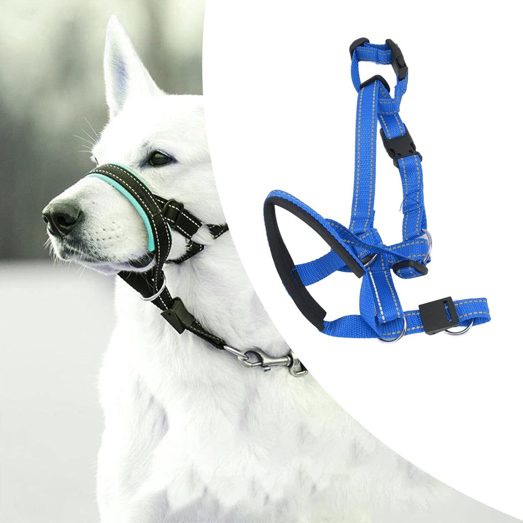 Adjustable Dog Muzzle, Soft Breathable Nylon Head Collar with Comfortable Strap for Safe Walks and Bite - Image 9