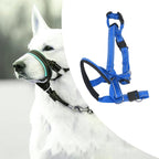 Adjustable Dog Muzzle, Soft Breathable Nylon Head Collar with Comfortable Strap for Safe Walks and Bite - Image 9