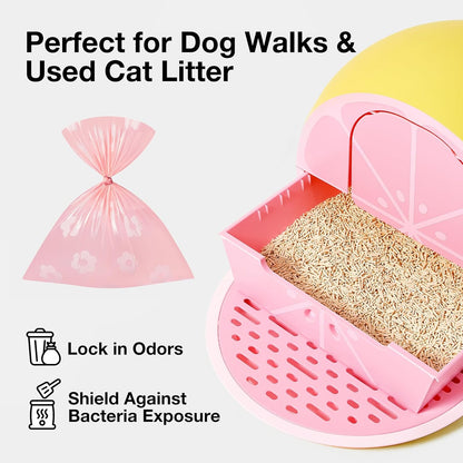 VETRESKA floral pet waste management kit contents layout