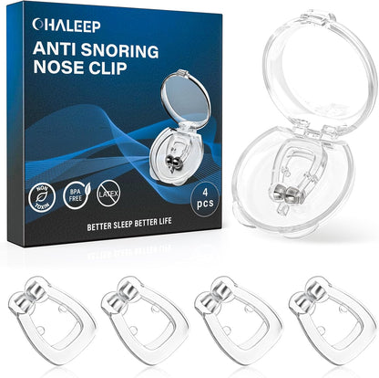 OHALEEP Anti Snoring Device front view showing magnetic silicone clips