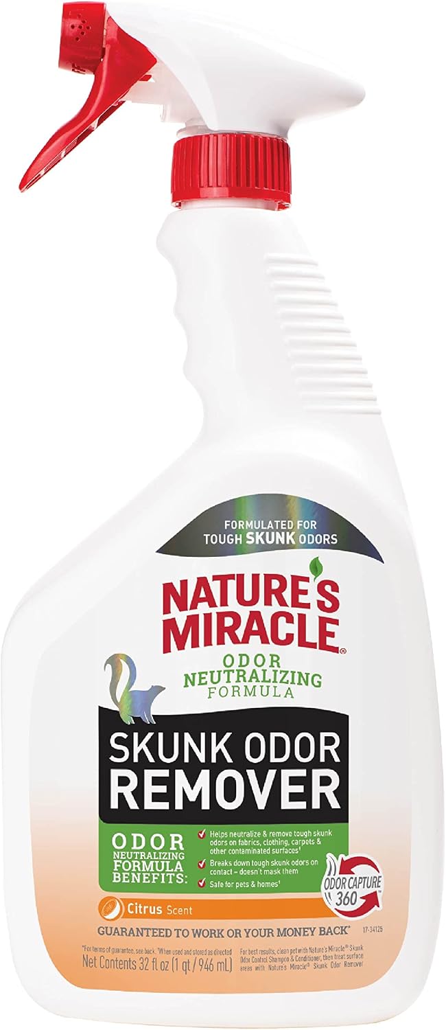 Nature's Miracle Skunk Odor Remover with Lavender Scent, 32 Fluid Ounces, Removes Skunk Odors On Fabrics, Clothing, Carpets And Other Surfaces - Image 12