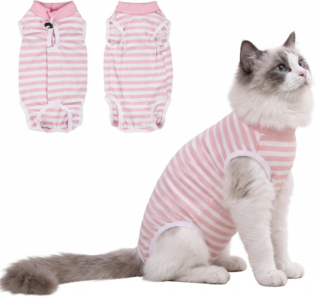 Cat Surgery Recovery Suit for Female Spay Male Neuter, Anti Licking Surgical Onesie for Skin Diseases, Soft Breathable Bodysuit Shirt Pajamas for Abdominal Wound, E-Collar & Cone Alternative - Image 12