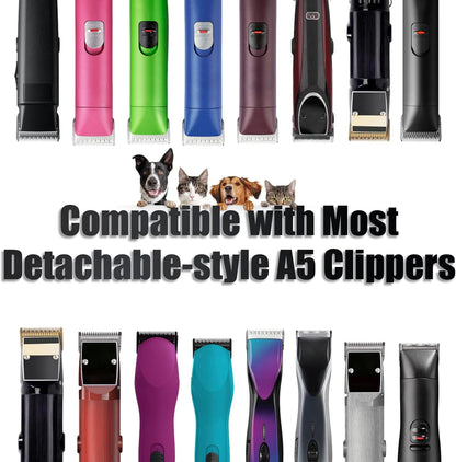 Heat resistant and rustproof steel dog grooming blade kit packaging contents