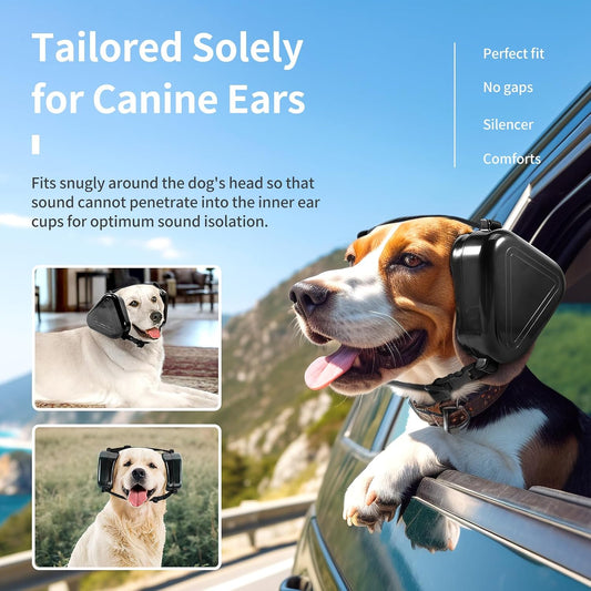 Uaidie noise cancelling headphones for dogs black color