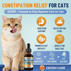 VICSOM herbal cat laxative dropper bottle with chicken flavor for stool softening