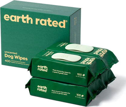 Earth Rated Pet Wipes for Dogs and Cats, Hypoallergenic, 3-in-1 Cleaning, Deodorizing and Hydrating, for Grooming Paws, Body and Butt, Unscented, 100 Count - Image 13