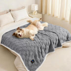 Luciphia Waterproof Dog Blanket, Leakproof Large Pet Blanket for Couch Sofa Bed Furniture Cover Protector, Washable Soft Sherpa Fleece with 3D Jacquard, Cozy Calming Reversible,Sage Green, 85"x57" - Image 15