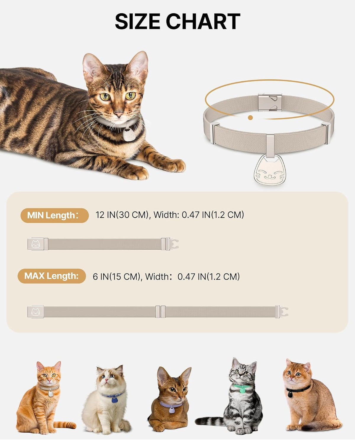 Typecase lightweight cat collar being weight tested at zero point twenty five ounces