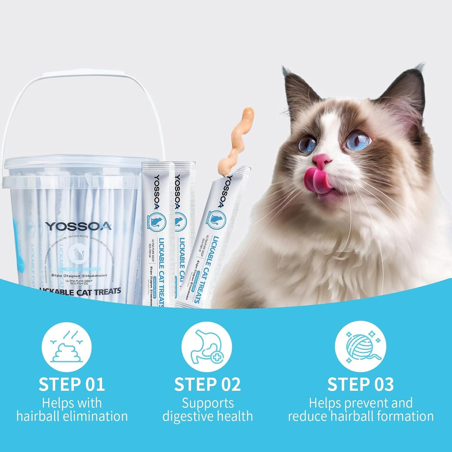 Grain-free cat treat tubes for kittens and adults