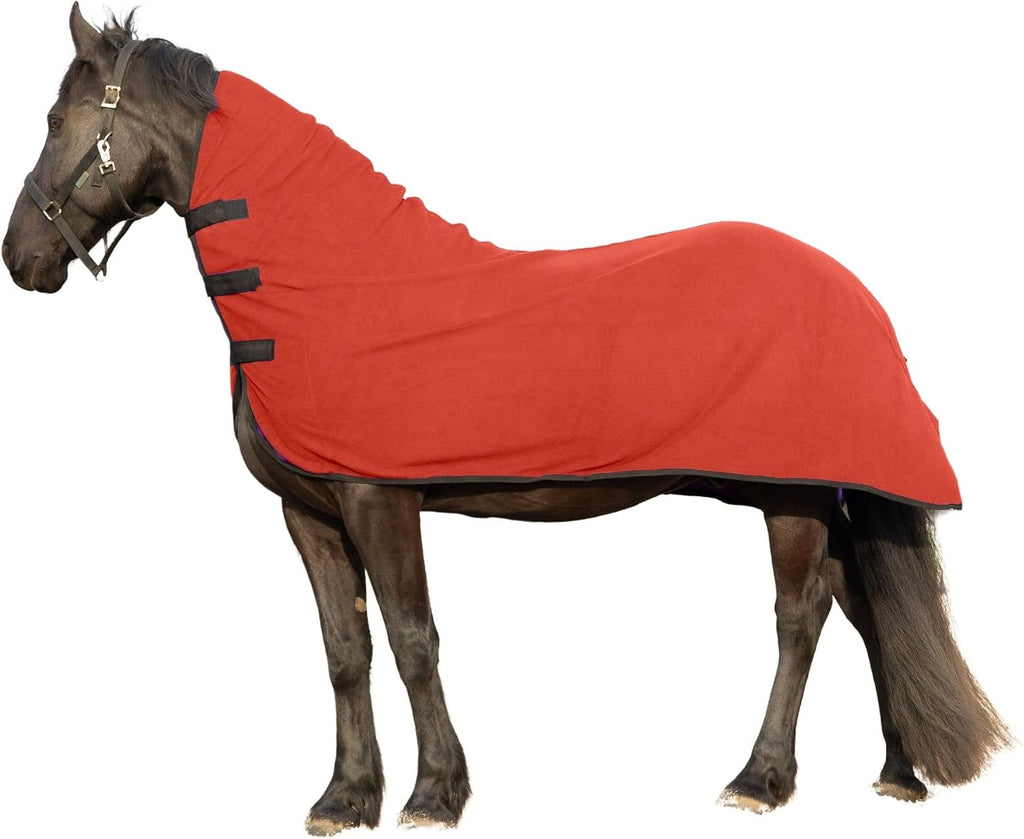RESISTANCE black thermal cooling blanket for horses laid flat displaying the contoured neck architecture