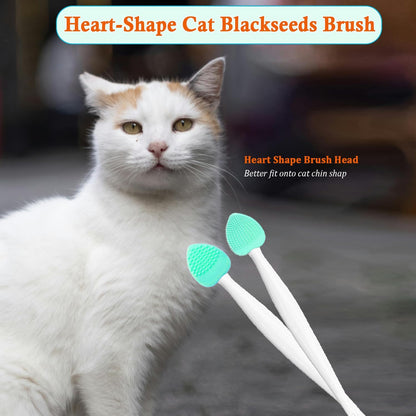 JGocot cat black seed remover brush set showing ergonomic streamline handle design.