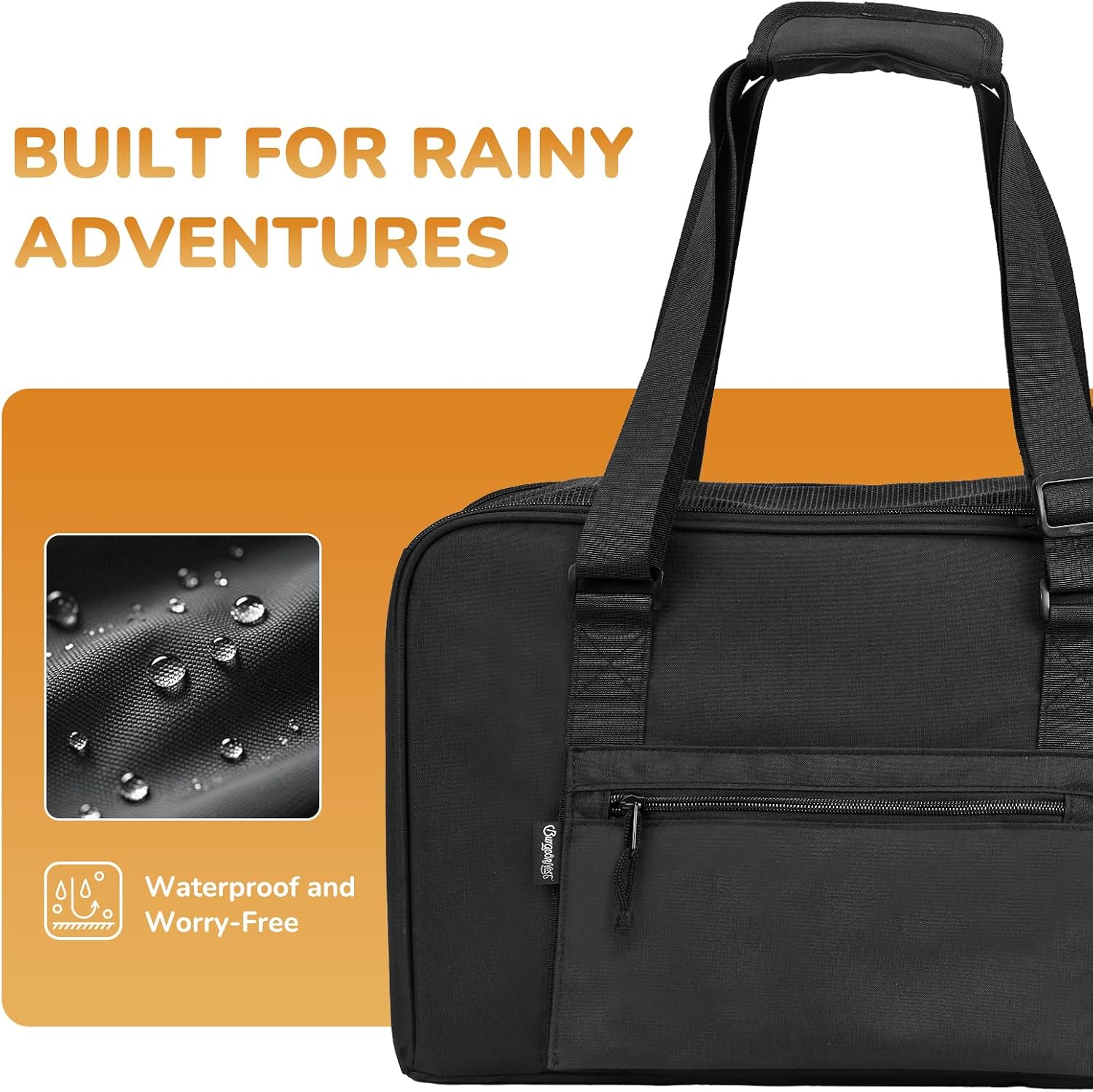Side profile of BurgeonNest structured pet carrier