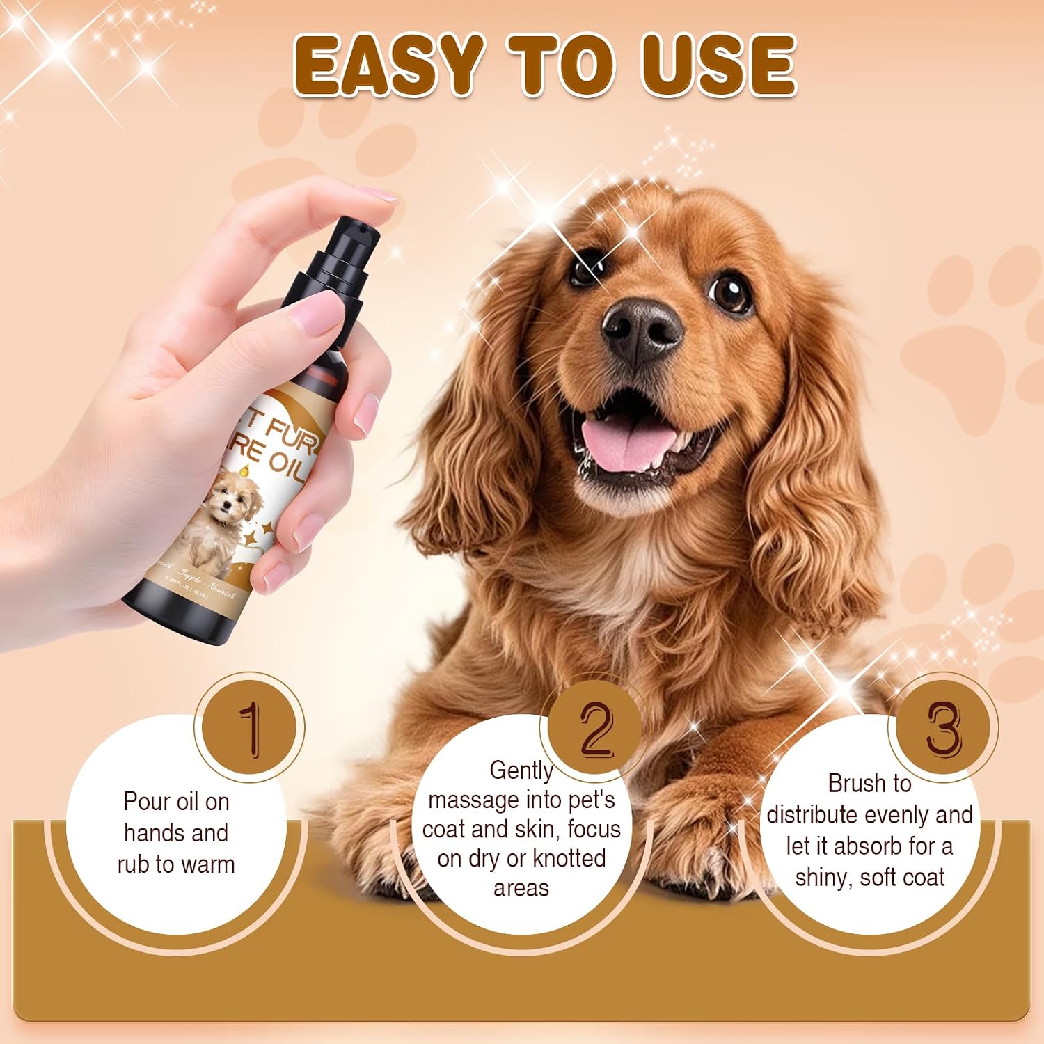 Authentic GJYC PET Pjordo conditioning oil for dog and cat grooming